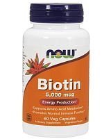Biotin 5000 mcg 60 капс (NOW)