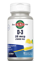 D-3 ActivMelt 1000 МЕ лимонная меринга 100 микро таблеток (KAL)