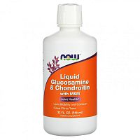 Liquid Glucosamine Chondroitin MSM (Жидкие глюкозамин и хондроитин с МСМ) цитрус 909 мл (NOW)