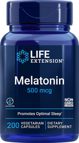 Melatonin 500 мкг 200 капсул (Life Extension)