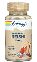 Reishi Mushroom (Грибы рейши) 600 мг 100 капсул (Solaray)