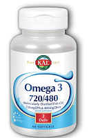 Omega 3 (Омега 3) 720/480 60 гелевых капсул (KAL)