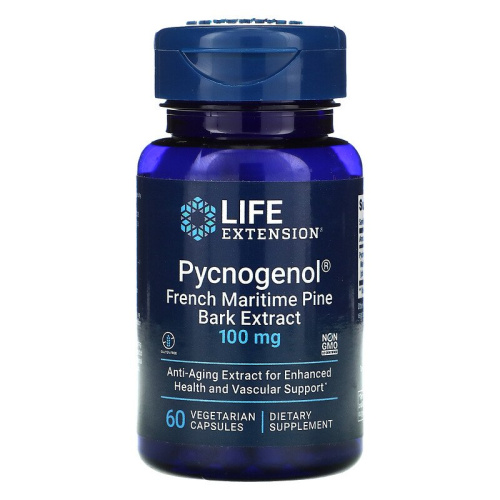 Pycnogenol® (экстракт коры французской приморской сосны) 100 мг 60 капсул (Life Extension)
