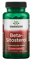 Beta-Sitosterol (Бета-ситостерол - Максимальная сила) 160 мг 60 гелевых капсул (Swanson)