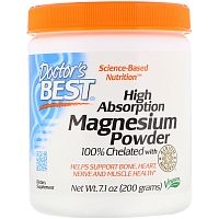 High Absorption Magnesium Powder 100% Chelated with Albion Minerals (Хелатированный легкоусвояемый магниевый порошок с формулой Albion Minerals) 200 гр (Doctor's Best)