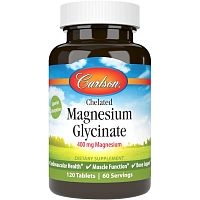 Carlson Labs Chelated Magnesium Glycinate (Глицинат магния)400 мг 120 таблеток