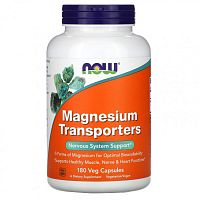 Magnesium Transporters (переносчики магния) 180 вегетарианских капсул (NOW)