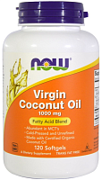 Virgin Coconut Oil (Органическое кокосовое масло холодного отжима) 1000 мг 120 капсул (NOW)