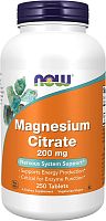 Magnesium Citrate (Цитрат Кальция) 200 мг 250 таблеток (NOW)