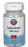Selenium Yeast Free (Селен без дрожжей) 100 мкг 100 таблеток (KAL)