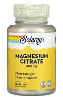 Magnesium Citrate (Цитрат магния) 400 мг 90 капсул (Solaray)