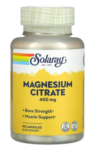 Magnesium Citrate (Цитрат магния) 400 мг 90 капсул (Solaray)