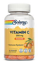 Vitamin C Gummies (Витамин С) с натуральным апельсином 250 мг 60 жевательных конфет (Solaray)