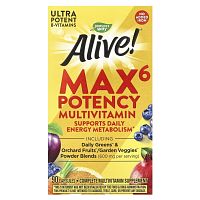 Alive! Max6 Potency (мультивитамины без добавления железа) 90 капсул (Nature's Way)