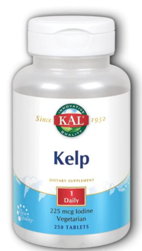 Kelp Iodine (Водоросли Источник йода) 225 мг 250 таблеток (KAL)