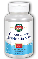 Glucosamine Chondroitin MSM (глюкозамин хондроитин МСМ) 60 таблеток (KAL)