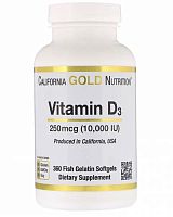 Vitamin D3 10.000 IU 360 капс (California Gold Nutrition)
