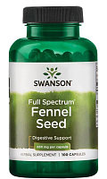 Full Spectrum Fennel Seed (семена фенхеля полного спектра действия) 480 мг 100 капсул (Swanson)