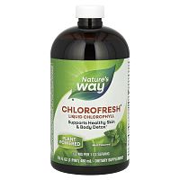 Chlorofresh Liquid Chlorophyll (жидкий хлорофилл с ароматом мяты) 473 мл (Nature's Way)