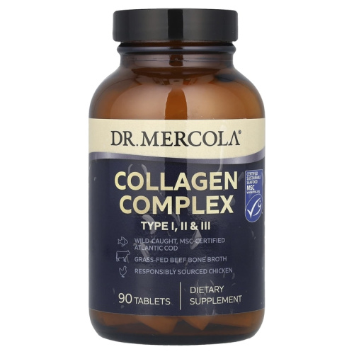 Collagen Complex Type I, II и III (Коллагеновый комплекс) 90 таблеток (Dr. Mercola)