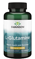L-Glutamine (L-глютамин) 500 мг 100 капсул (Swanson)