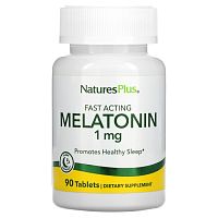Melatonin (Мелатонин быстрого действия) 1 мг 90 таблеток (NaturesPlus)