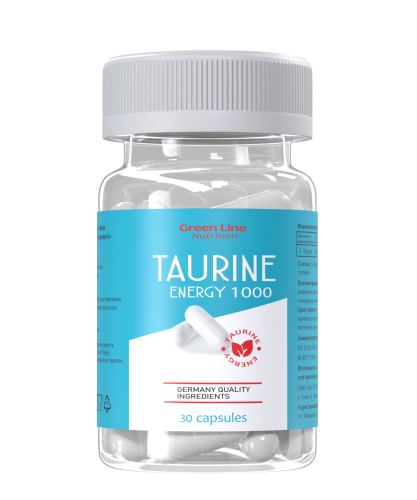 Taurine Energy 1000 30 капсул (Green Line Nutrition)