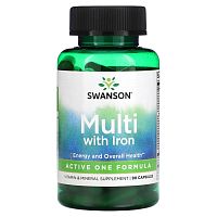 Multi whith Iron (Мультивитамины с железом) 90 капсул (Swanson)