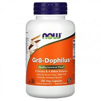 Gr8-Dophilus (Смесь 8 штаммов пробиотиков) 120 вег капсул (NOW)