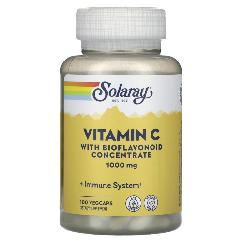Vitamin C with Bioflavonoid Concentrate 1000 мг 100 капсул (Solaray)