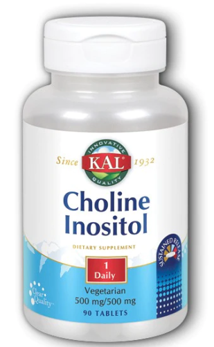 Choline Inositol Sustained Release (Холин Инозитол замедленного высвобождения) 500 мг 90 таблеток (KAL)