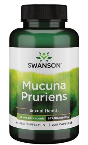 Mucuna Pruriens Standardized (Мукуна жгучая стандартизированная) 350 мг 200 капсул (Swanson)