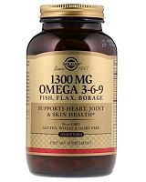 Omega 3-6-9, 1300 мг, 120 капс (Solgar)