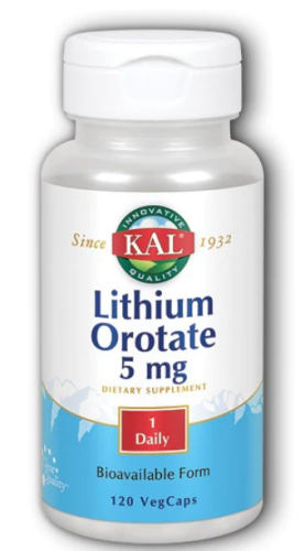 Lithium Orotate (Литий оротат) 5 мг 120 вег капсул (KAL)