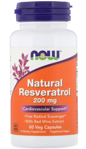 Natural Resveratrol 200 mg 60 капс - Ресвератрол (NOW)