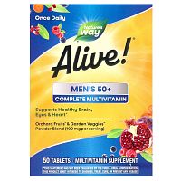 Alive! Men`s 50+ (Поливитаминный комплекс для мужчин старше 50 лет) 50 таблеток (Nature's Way)