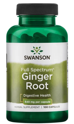 Full Spectrum Ginger Root (Корень имбиря полного спектра) 540 мг 100 капсул (Swanson)