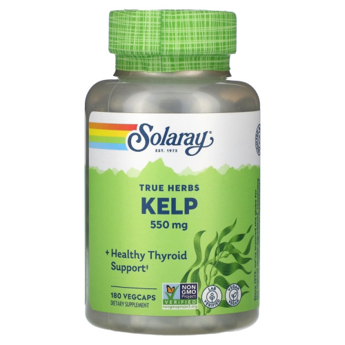 Kelp Seaweed (Kelp с фолиевой кислотой) 550 мг 180 капсул (Solaray)