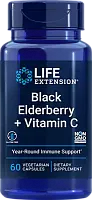 Black Elderberry + Vitamin C (Черная бузина + витамин С) 60 капсул (Life Extension)