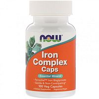 Iron Complex Caps (Капсулы с комплексом железа) 100 вег капсул (NOW)