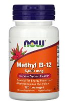 Methyl B-12 (Метил B-12) 5000 мкг 120 пастилок (NOW)