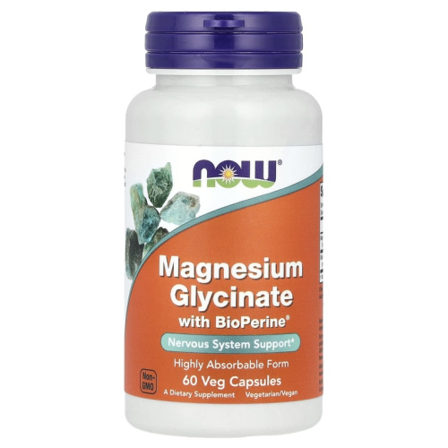 Magnesium Glycinate with BioPerine 60 капсул (NOW)