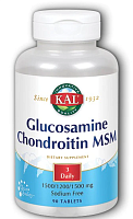 Glucosamine Chondroitin MSM (глюкозамин хондроитин МСМ) 90 таблеток (KAL)