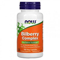 Bilberry Complex (комплекс черники) 100 вег капсул (NOW)