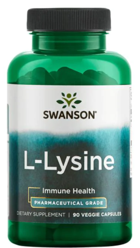 L-Lysine Pharmaceutical Grade (L-лизин фармацевтический сорт) 500 мг 90 капсул (Swanson) СРОК ГОДНОСТИ ДО 01/24 !!!