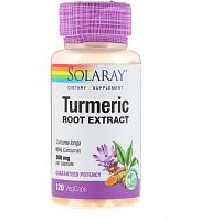 Turmeric Root Extract (Экстракт из корня куркумы) 300 мг 120 капсул (Solaray)