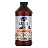 L-Carnitine (L-карнитин) в жидкой форме, с цитрусовым ароматом, 1000 мг, 16 жидких унций (473 мл) (NOW)