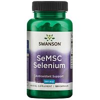 SeMSC Selenium (Селен из L-Se-метилселеноцистеина) 200 мкг 120 капсул (Swanson)