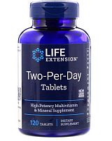 Витамины Two-Per-Day Multivitamin 120 табл (Life Extension)
