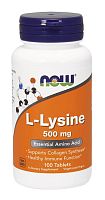 L-Lysine (Лизин) 500 мг 100 таблеток (NOW)